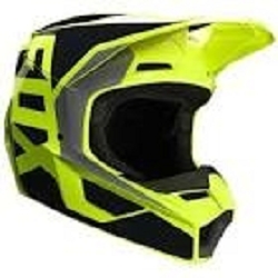 2 roues méloises : CASQUE ENFANT VI FOX TS NOIR JAUNE