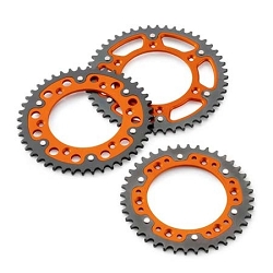 2 roues méloises : COURONNE ALU ORANGE PISTE EN A